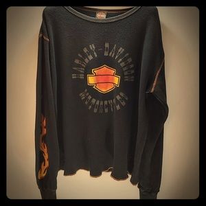 3/$45 Vintage Harley Davidson waffle T shirt